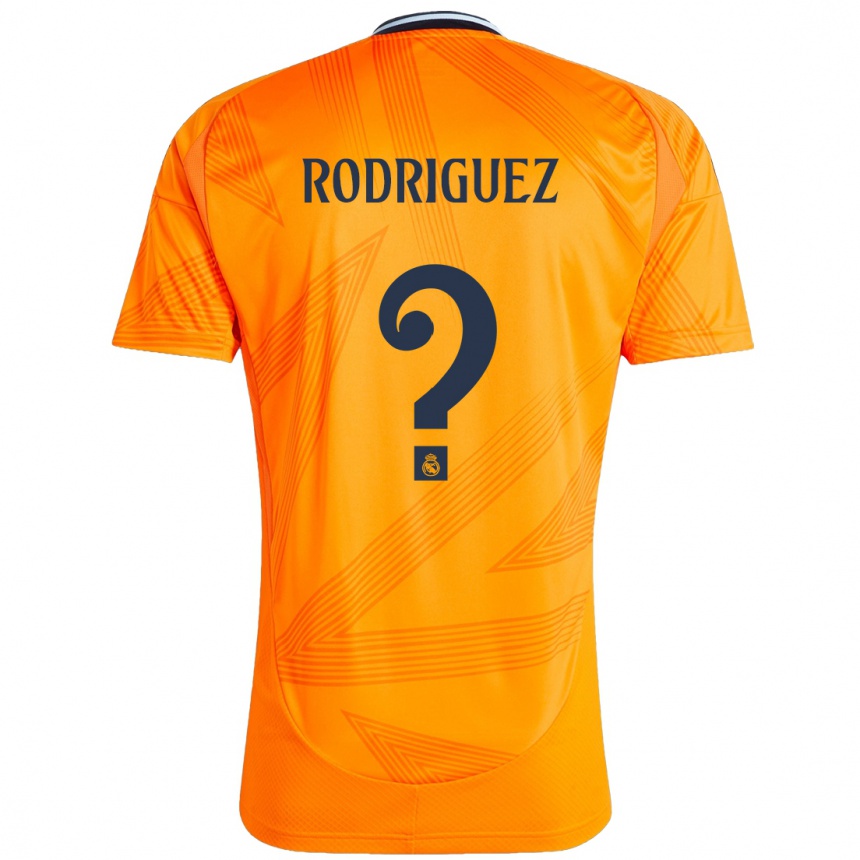 Kids Football Alvaro Rodriguez #0 Orange Away Jersey 2024/25 T-Shirt Nz