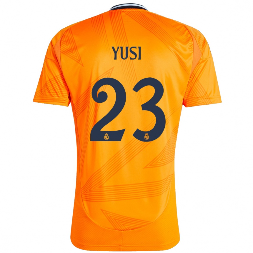 Kids Football Yusi #23 Orange Away Jersey 2024/25 T-Shirt Nz