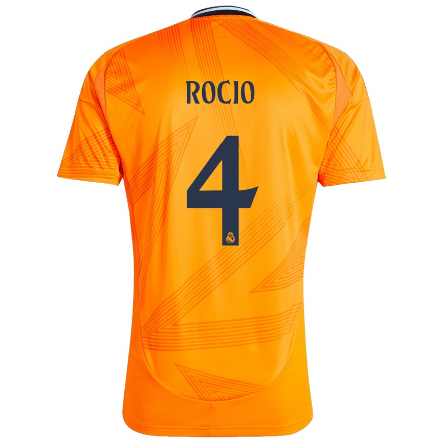 Kids Football Rocio Galvez #4 Orange Away Jersey 2024/25 T-Shirt Nz