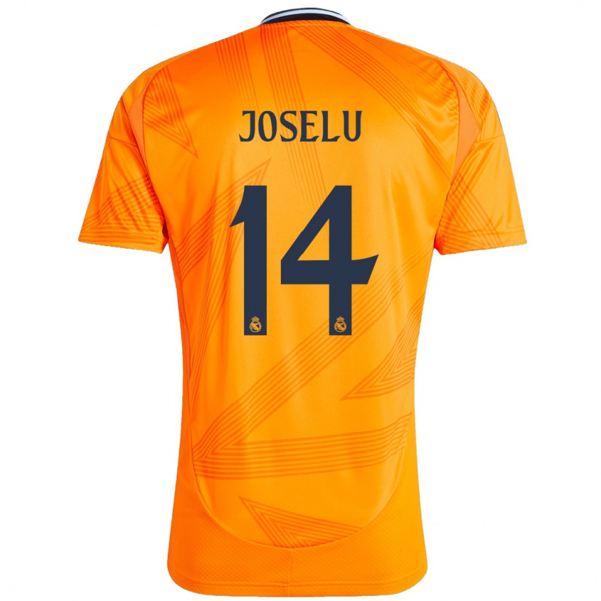 Kids Football Joselu #14 Orange Away Jersey 2024/25 T-Shirt Nz