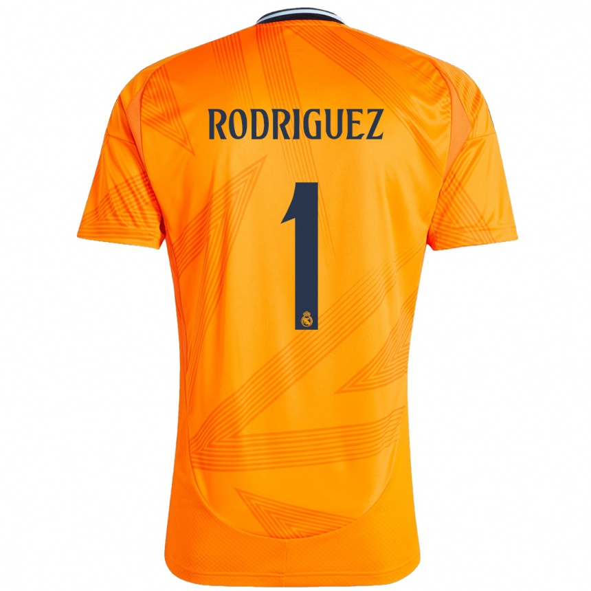 Kids Football Misa Rodriguez #1 Orange Away Jersey 2024/25 T-Shirt Nz