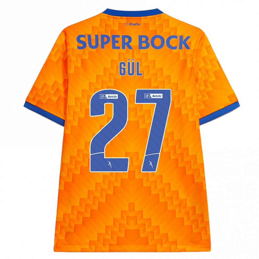 Kids Football Deniz Gül #27 Orange Away Jersey 2024/25 T-Shirt Nz