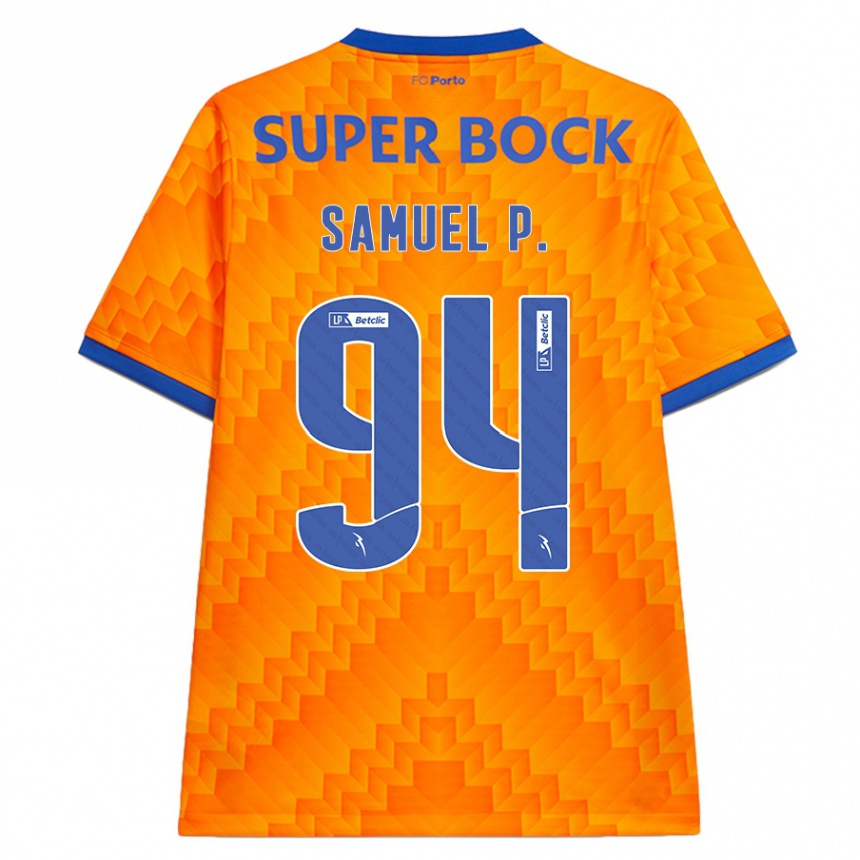 Kids Football Samuel #94 Orange Away Jersey 2024/25 T-Shirt Nz