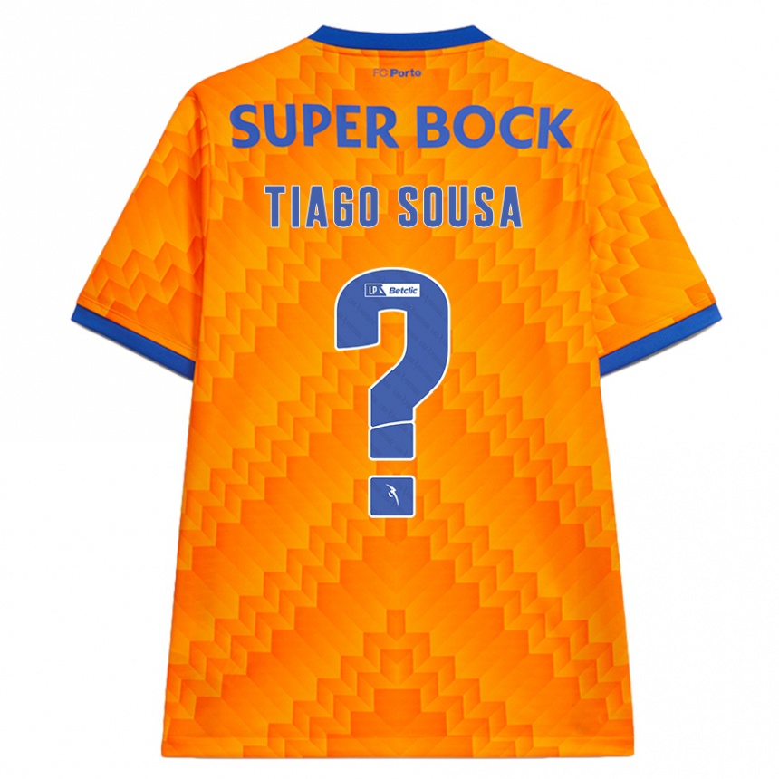 Kids Football Tiago Sousa #0 Orange Away Jersey 2024/25 T-Shirt Nz