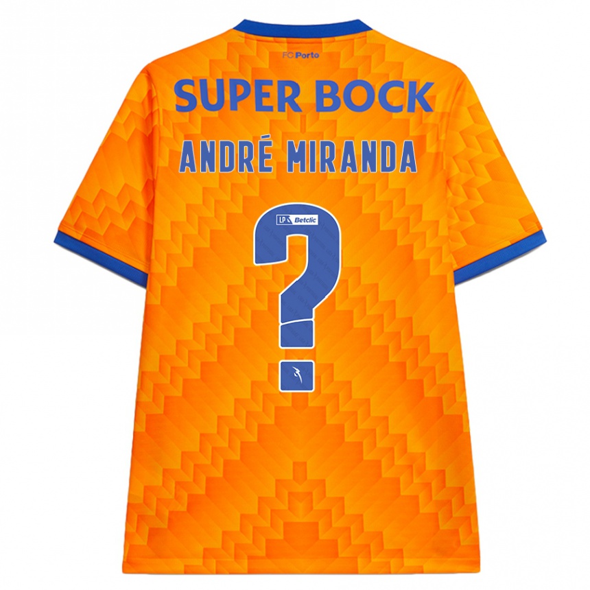 Kids Football André Miranda #0 Orange Away Jersey 2024/25 T-Shirt Nz