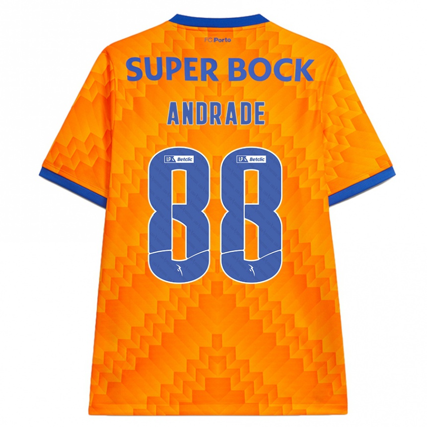 Kids Football Domingos Andrade #88 Orange Away Jersey 2024/25 T-Shirt Nz