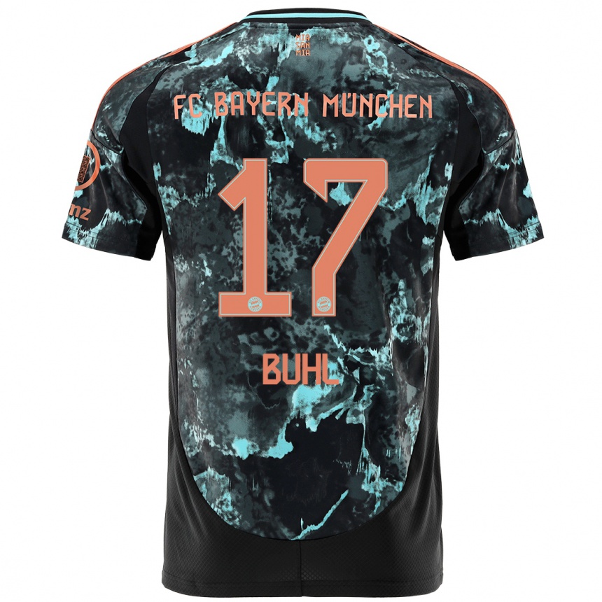 Kids Football Klara Buhl #17 Black Away Jersey 2024/25 T-Shirt Nz