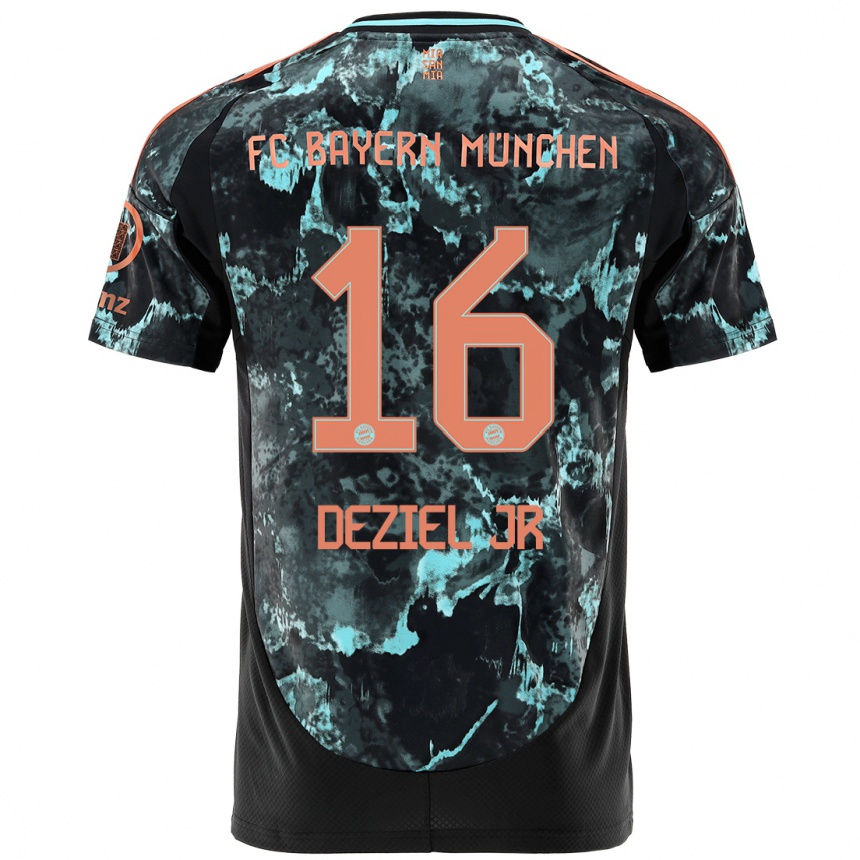 Kids Football Robert Deziel Jr #16 Black Away Jersey 2024/25 T-Shirt Nz