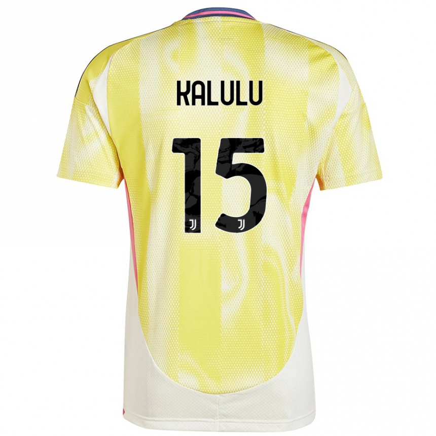 Kids Football Pierre Kalulu #15 Solar Yellow Away Jersey 2024/25 T-Shirt Nz