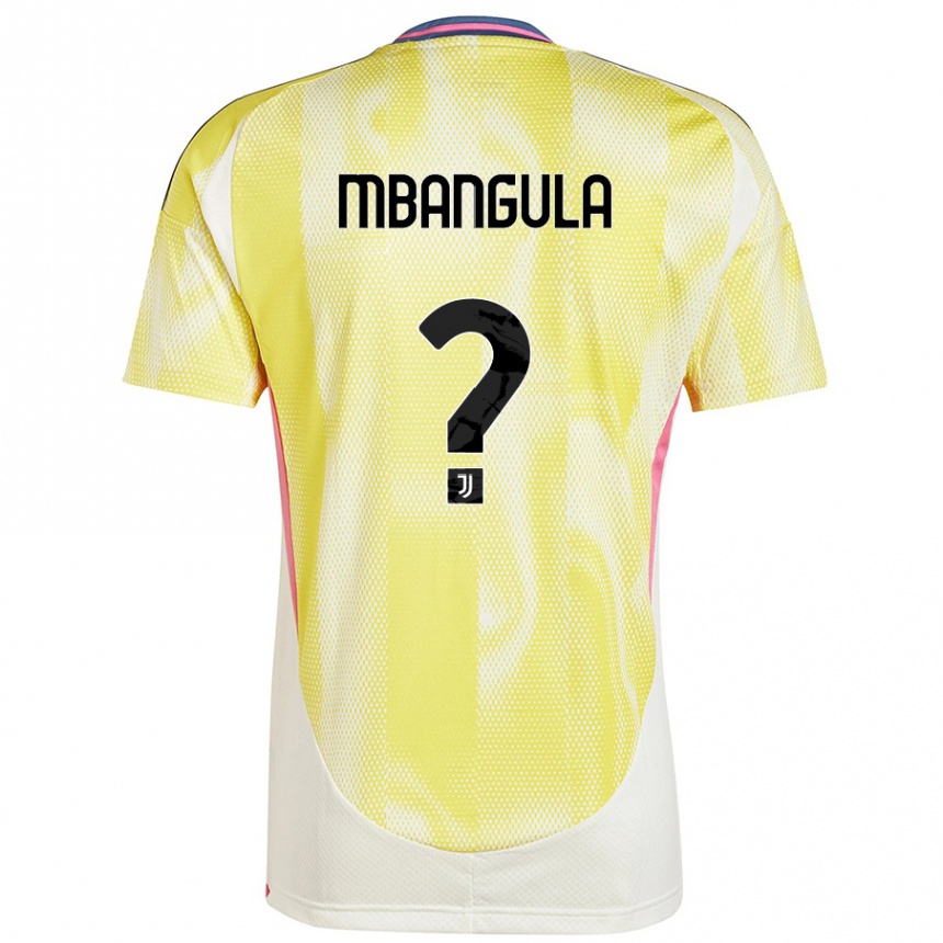 Kids Football Samuel Mbangula #0 Solar Yellow Away Jersey 2024/25 T-Shirt Nz