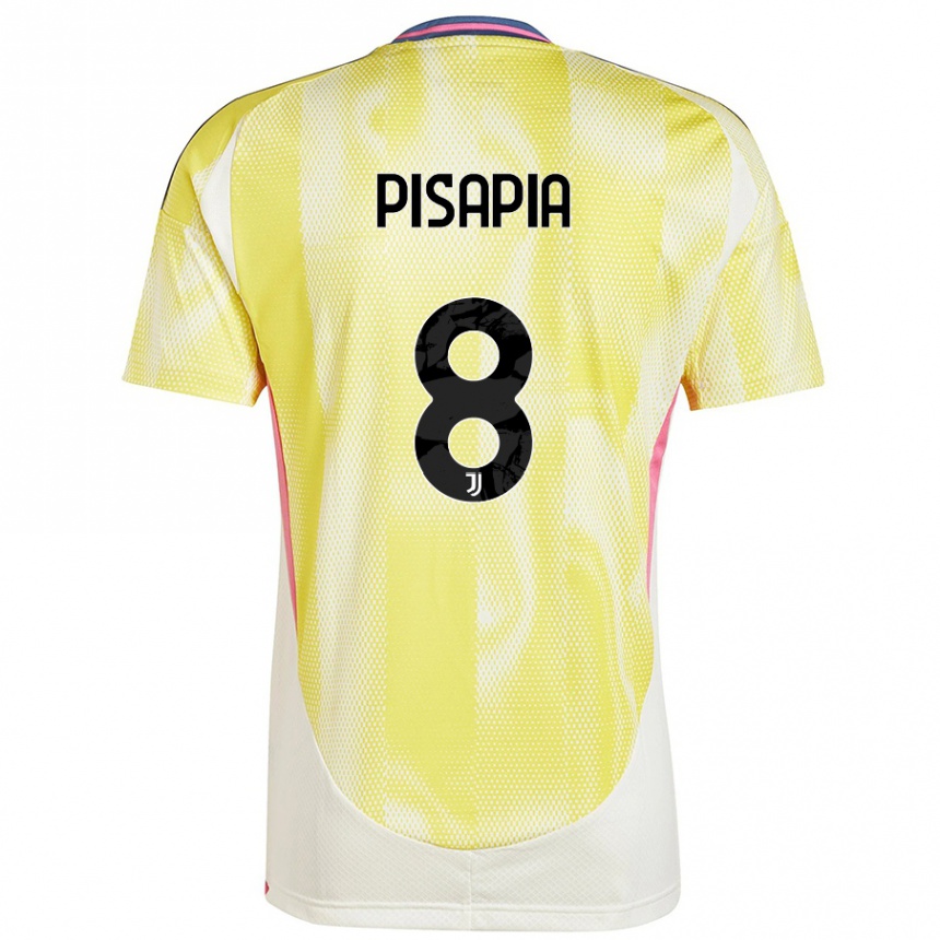 Kids Football Luciano Pisapia #8 Solar Yellow Away Jersey 2024/25 T-Shirt Nz