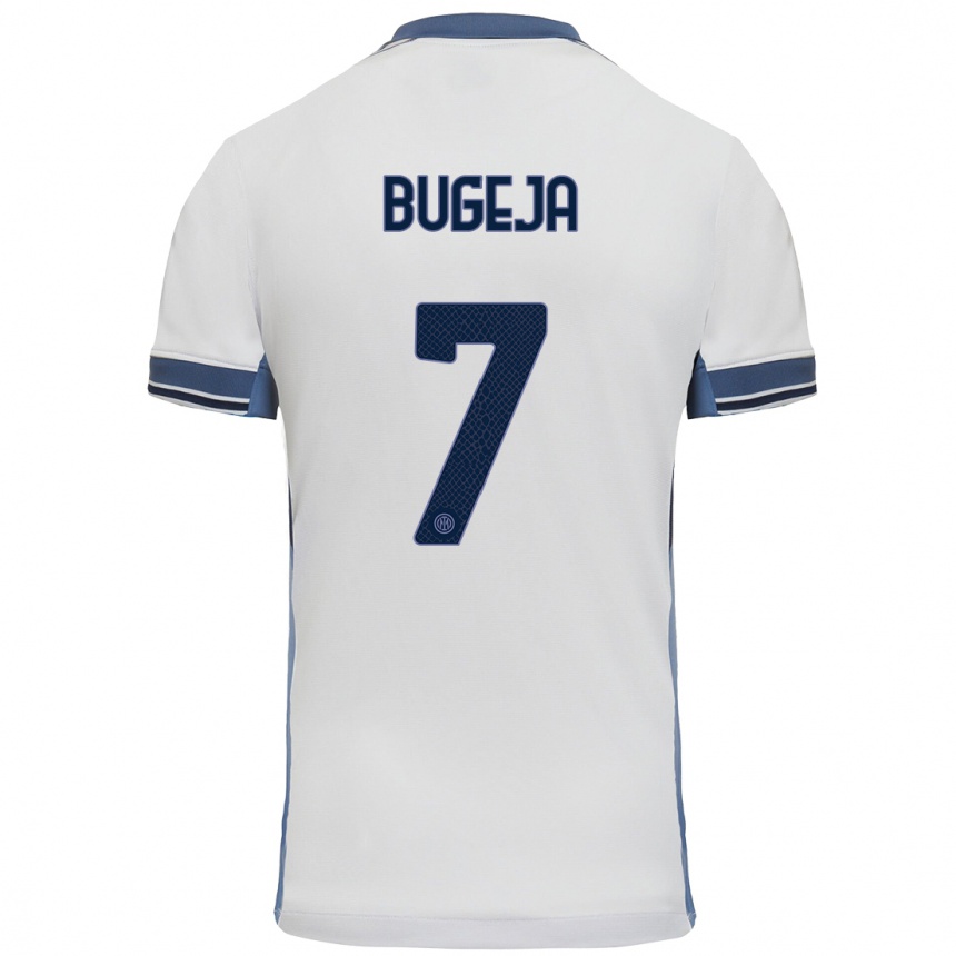 Kids Football Haley Bugeja #7 White Grey Away Jersey 2024/25 T-Shirt Nz