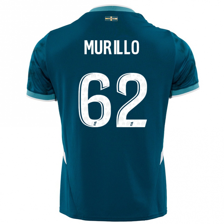 Kids Football Amir Murillo #62 Turquoise Blue Away Jersey 2024/25 T-Shirt Nz