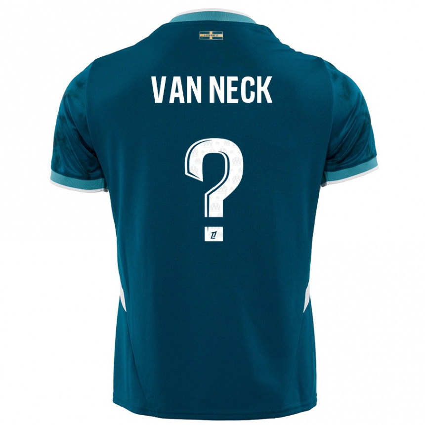 Kids Football Jelle Van Neck #0 Turquoise Blue Away Jersey 2024/25 T-Shirt Nz