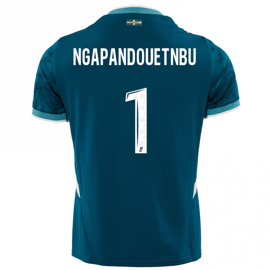 Kids Football Simon Ngapandouetnbu #1 Turquoise Blue Away Jersey 2024/25 T-Shirt Nz