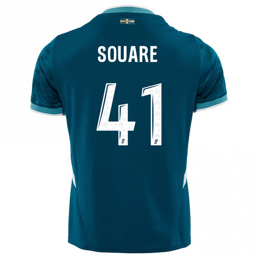 Kids Football Cheick Souare #41 Turquoise Blue Away Jersey 2024/25 T-Shirt Nz