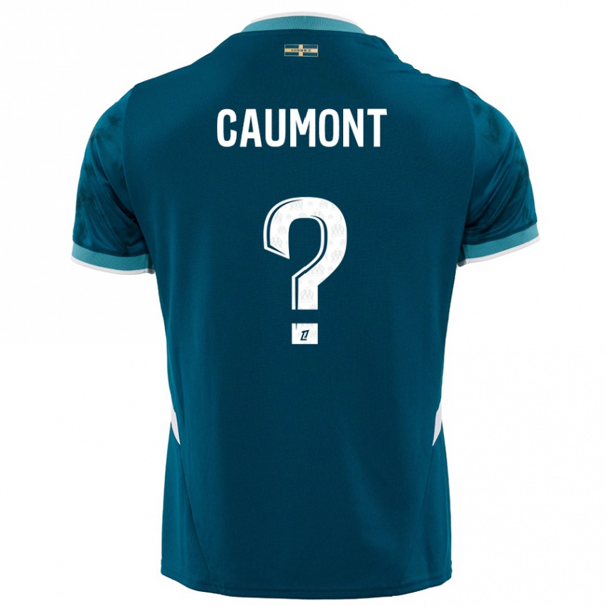 Kids Football Enzo Caumont #0 Turquoise Blue Away Jersey 2024/25 T-Shirt Nz