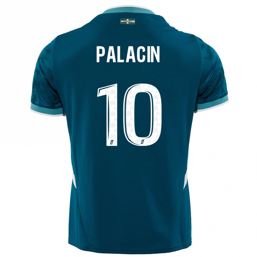 Kids Football Sara Palacin #10 Turquoise Blue Away Jersey 2024/25 T-Shirt Nz