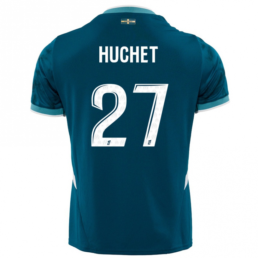 Kids Football Sarah Huchet #27 Turquoise Blue Away Jersey 2024/25 T-Shirt Nz