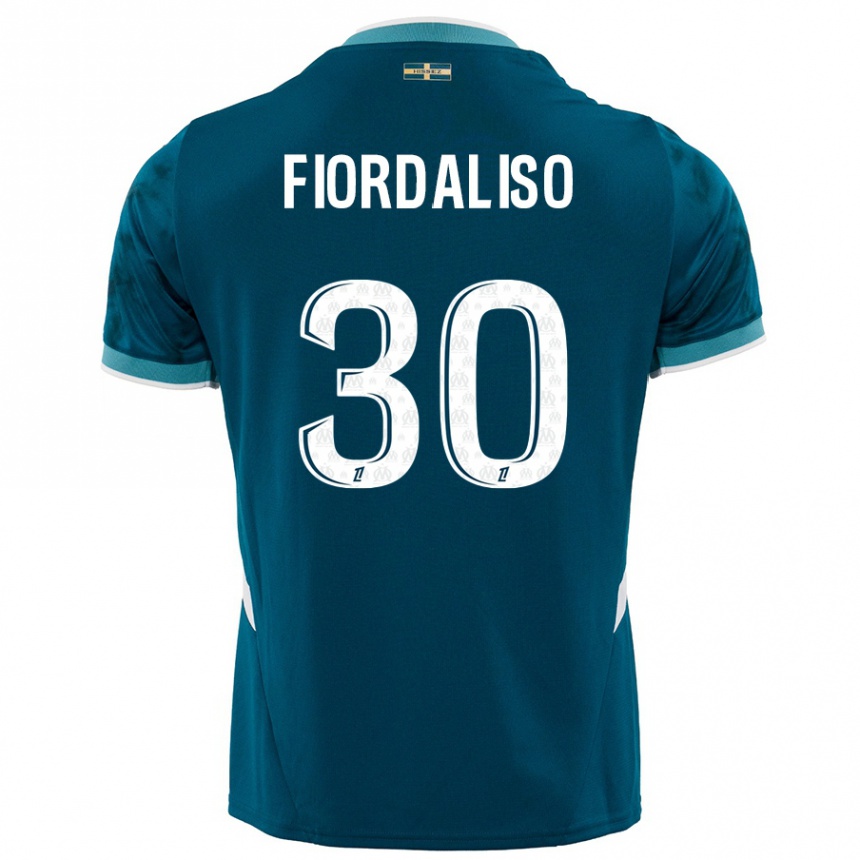 Kids Football Thelma Fiordaliso #30 Turquoise Blue Away Jersey 2024/25 T-Shirt Nz