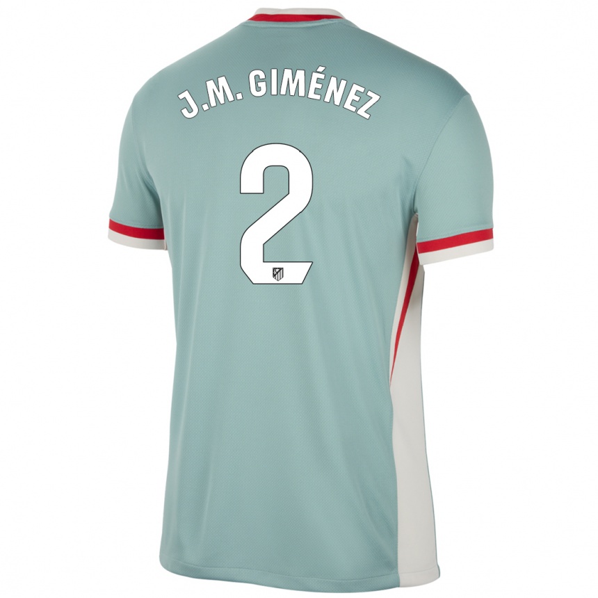 Kids Football Jose Maria Gimenez #2 Light Beige Blue Away Jersey 2024/25 T-Shirt Nz