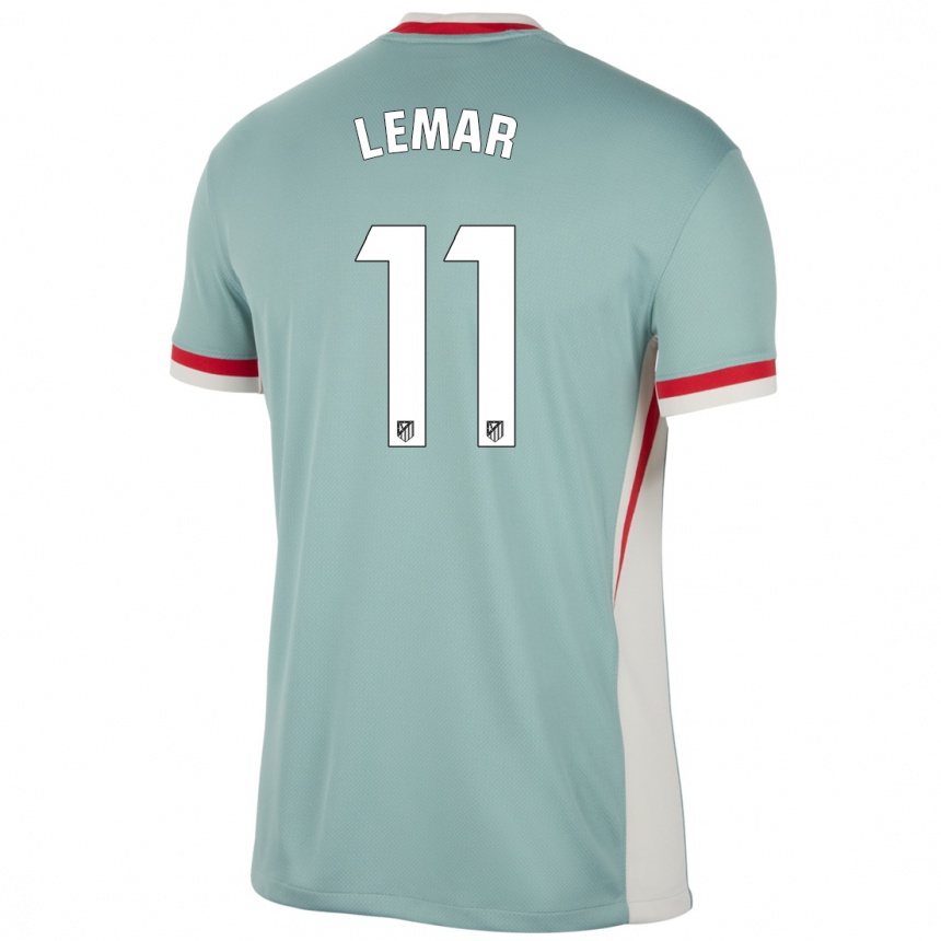 Kids Football Thomas Lemar #11 Light Beige Blue Away Jersey 2024/25 T-Shirt Nz