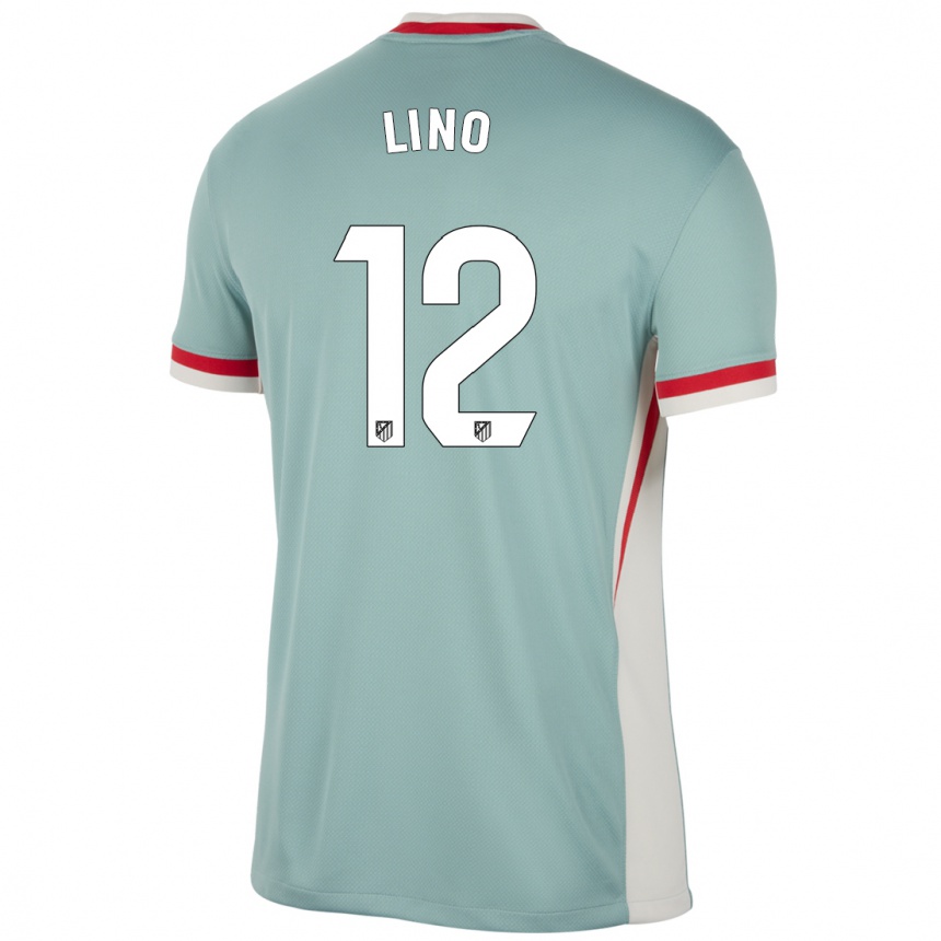 Kids Football Samuel Lino #12 Light Beige Blue Away Jersey 2024/25 T-Shirt Nz