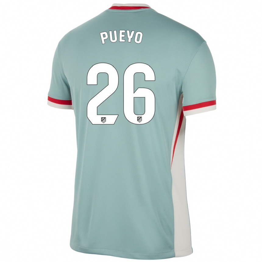 Kids Football Alejandro Monserrate Pueyo #26 Light Beige Blue Away Jersey 2024/25 T-Shirt Nz