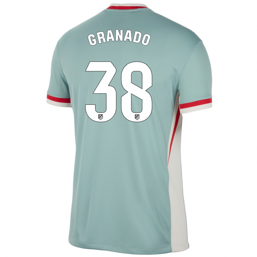 Kids Football Adrian Granado #38 Light Beige Blue Away Jersey 2024/25 T-Shirt Nz