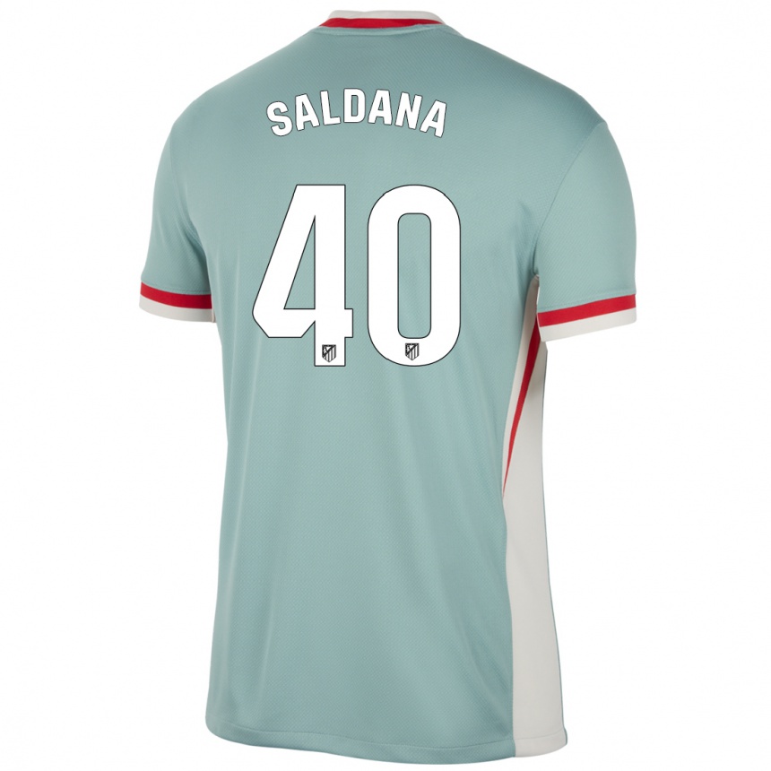 Kids Football Jose Saldana #40 Light Beige Blue Away Jersey 2024/25 T-Shirt Nz