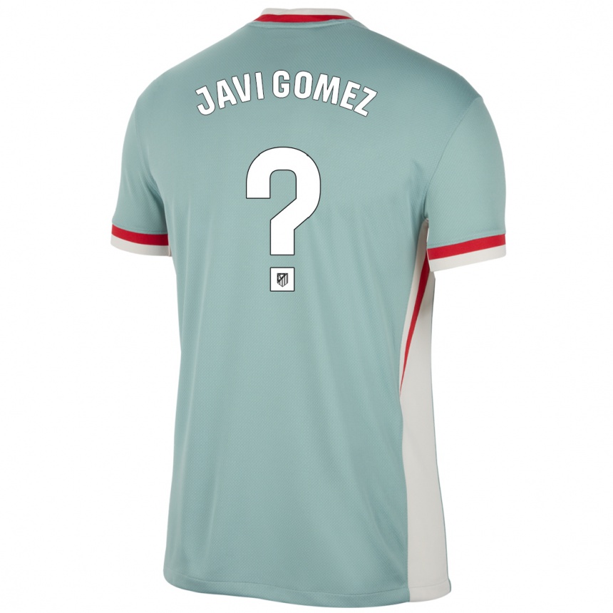 Kids Football Javi Gomez #0 Light Beige Blue Away Jersey 2024/25 T-Shirt Nz