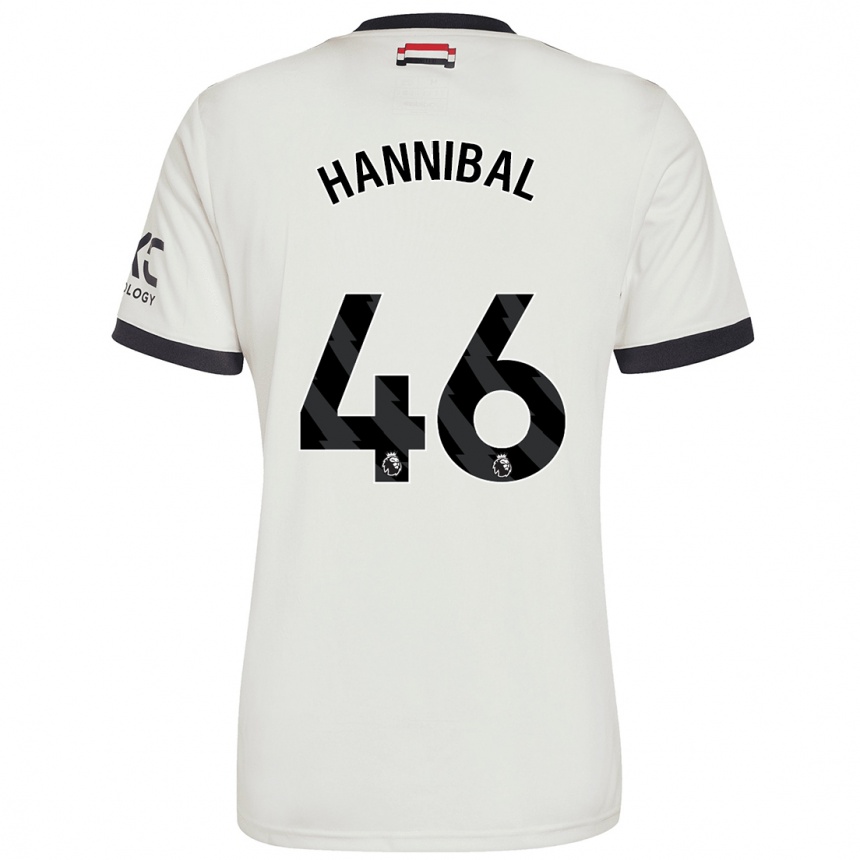 Kids Football Hannibal Mejbri #46 Off White Third Jersey 2024/25 T-Shirt Nz