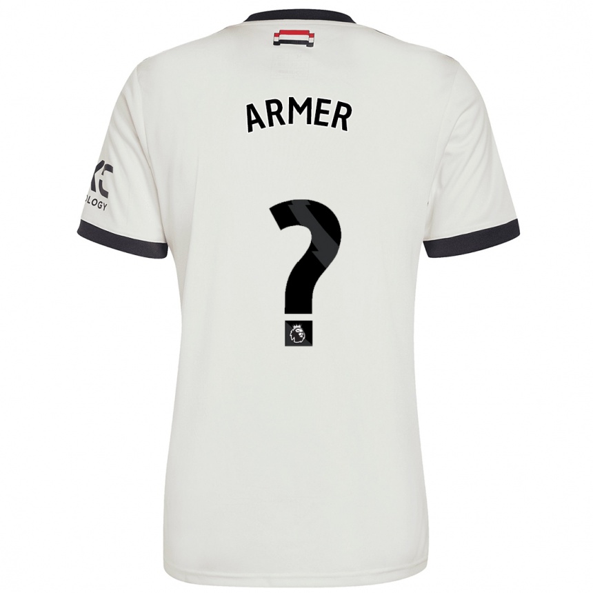 Kids Football Daniel Armer #0 Off White Third Jersey 2024/25 T-Shirt Nz