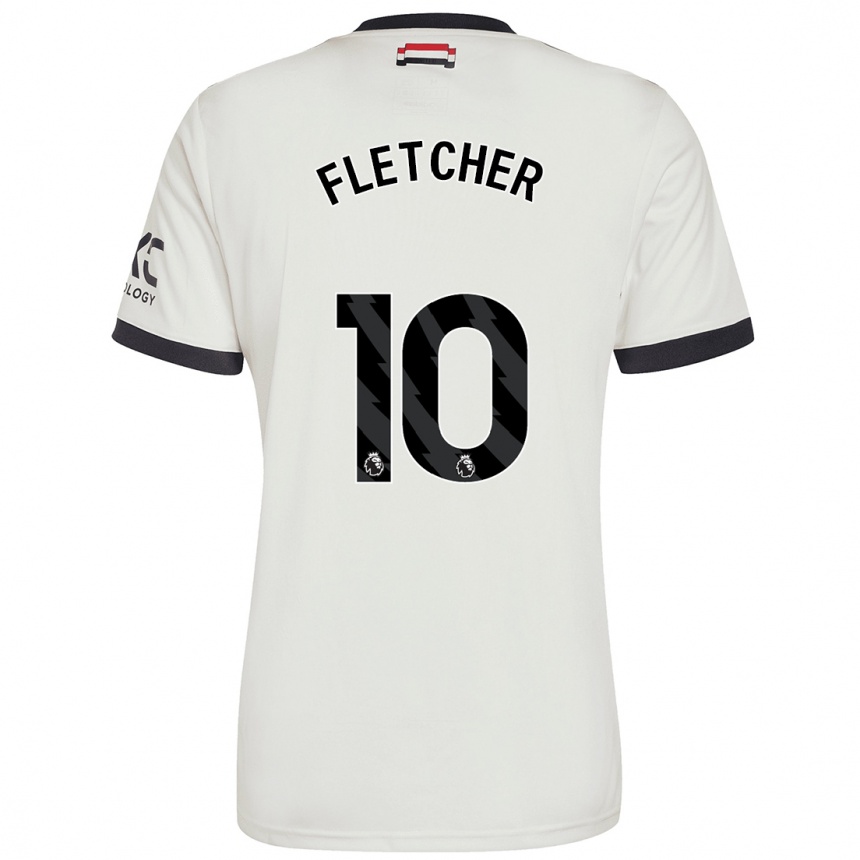 Kids Football Jack Fletcher #10 Off White Third Jersey 2024/25 T-Shirt Nz