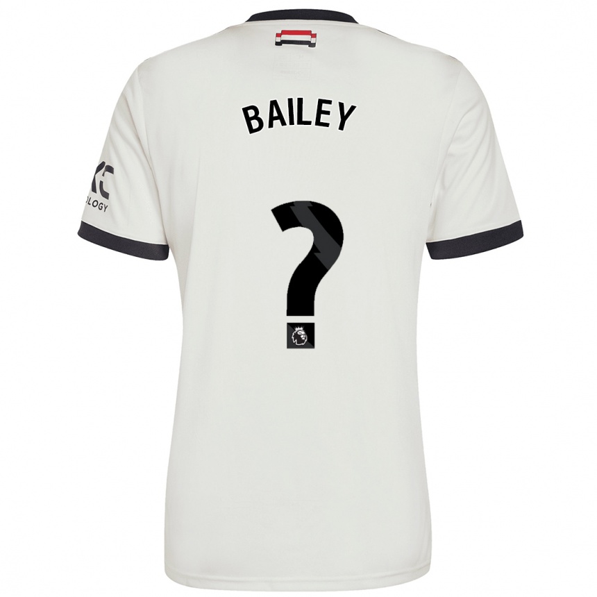 Kids Football James Bailey #0 Off White Third Jersey 2024/25 T-Shirt Nz