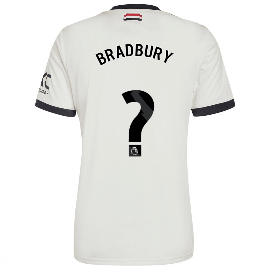 Kids Football Louie Bradbury #0 Off White Third Jersey 2024/25 T-Shirt Nz