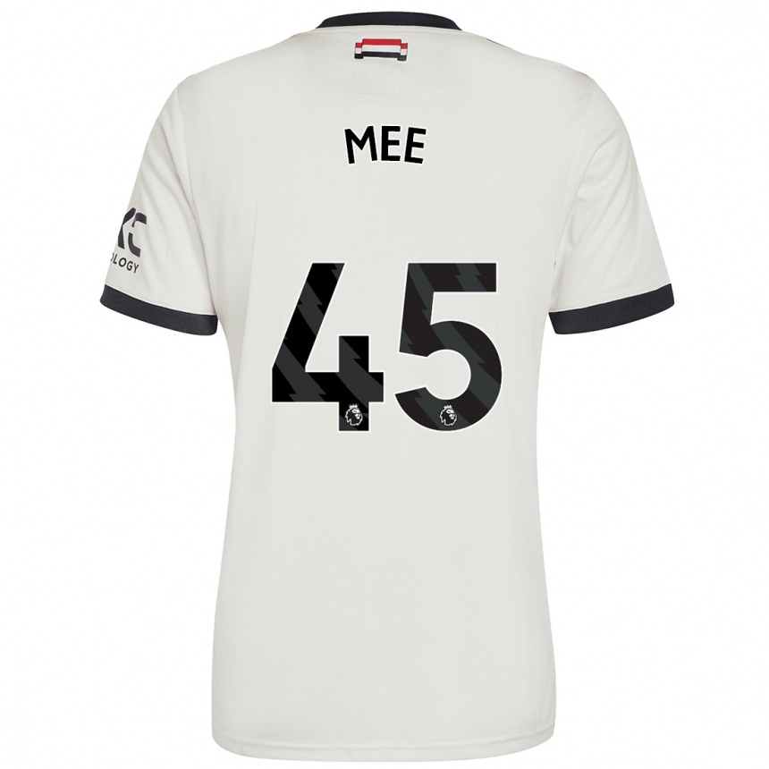 Kids Football Dermot Mee #45 Off White Third Jersey 2024/25 T-Shirt Nz