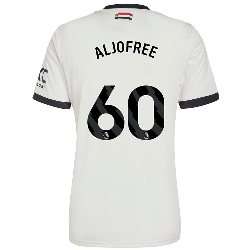 Kids Football Sonny Aljofree #60 Off White Third Jersey 2024/25 T-Shirt Nz