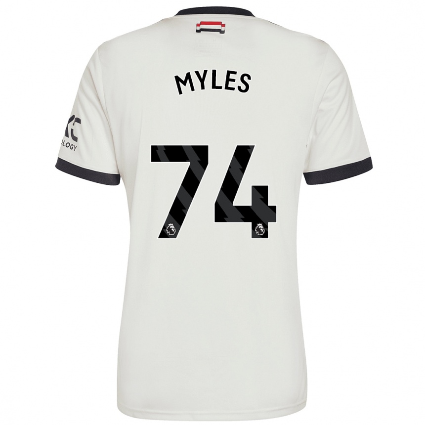 Kids Football Tom Myles #74 Off White Third Jersey 2024/25 T-Shirt Nz