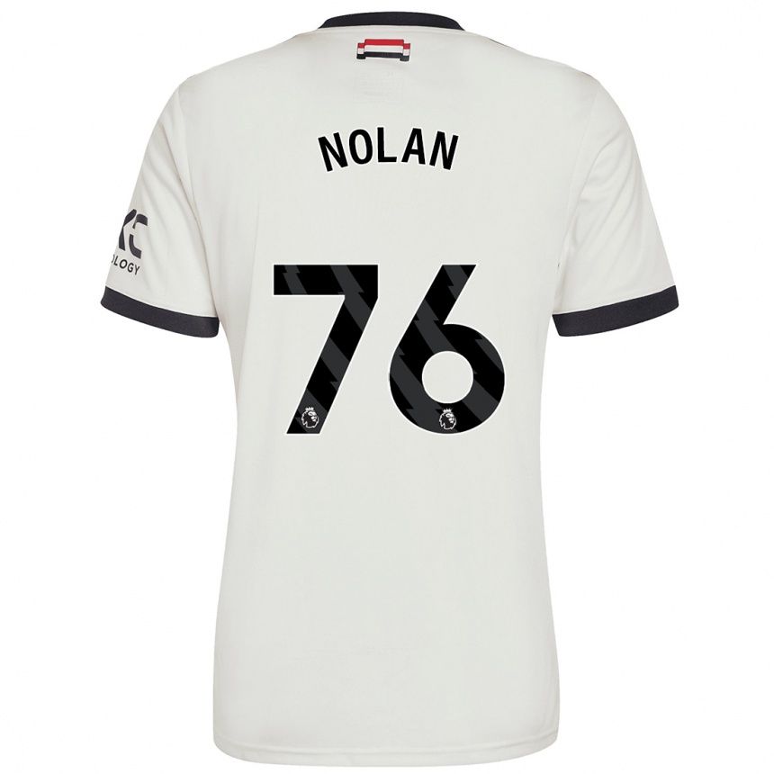 Kids Football James Nolan #76 Off White Third Jersey 2024/25 T-Shirt Nz