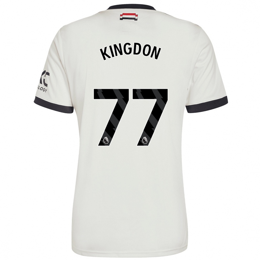 Kids Football Jack Kingdon #77 Off White Third Jersey 2024/25 T-Shirt Nz