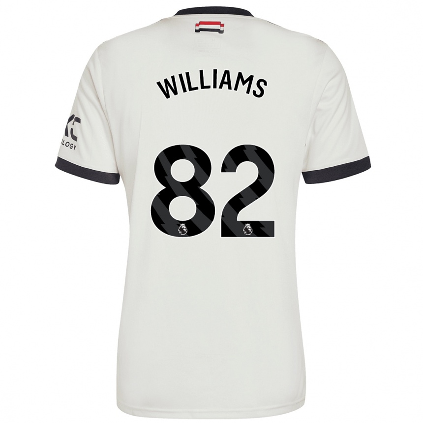 Kids Football Ethan Williams #82 Off White Third Jersey 2024/25 T-Shirt Nz