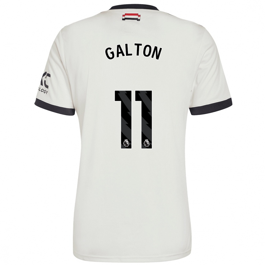 Kids Football Leah Galton #11 Off White Third Jersey 2024/25 T-Shirt Nz