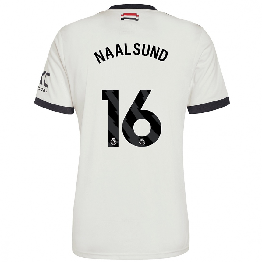 Kids Football Lisa Naalsund #16 Off White Third Jersey 2024/25 T-Shirt Nz