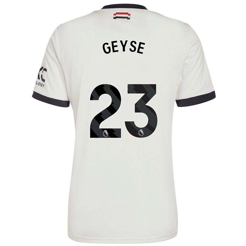 Kids Football Geyse #23 Off White Third Jersey 2024/25 T-Shirt Nz