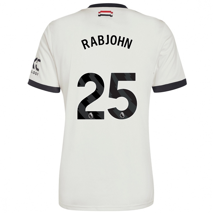 Kids Football Evie Rabjohn #25 Off White Third Jersey 2024/25 T-Shirt Nz