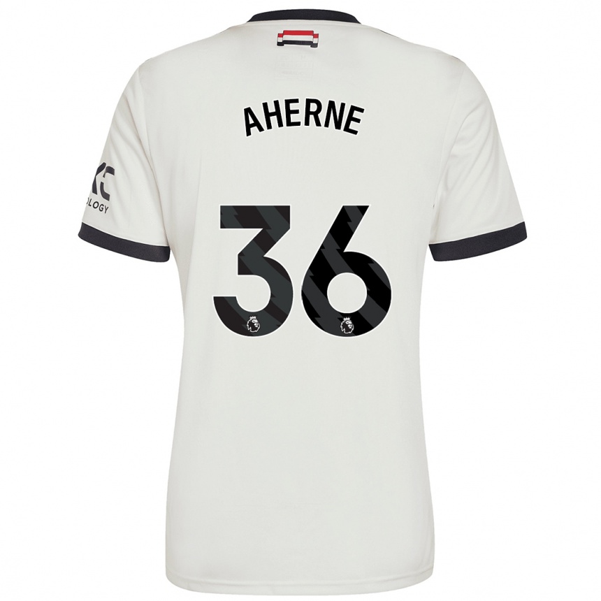 Kids Football Alyssa Aherne #36 Off White Third Jersey 2024/25 T-Shirt Nz