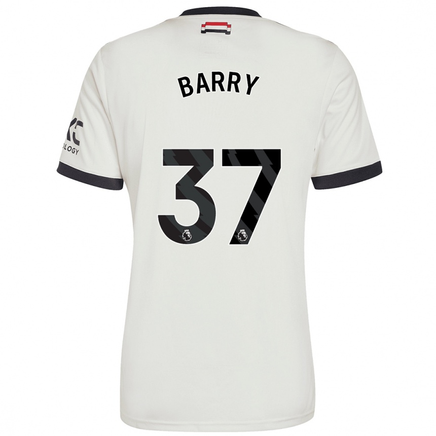 Kids Football Keira Barry #37 Off White Third Jersey 2024/25 T-Shirt Nz