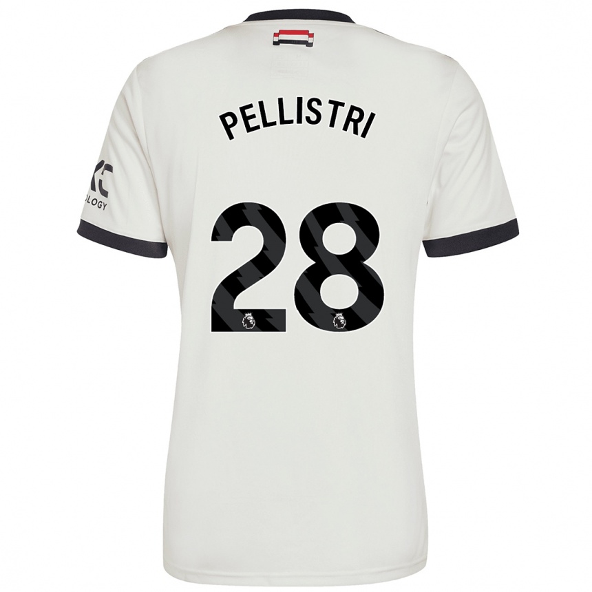 Kids Football Facundo Pellistri #28 Off White Third Jersey 2024/25 T-Shirt Nz