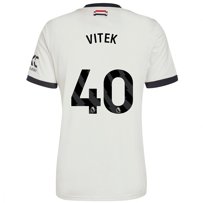 Kids Football Radek Vitek #40 Off White Third Jersey 2024/25 T-Shirt Nz